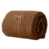 Aura By Tracie Ellis Maison Vintage Quilted Flax Linen &amp; Cotton King Coverlet