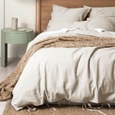 Aura By Tracie Ellis Maison Vintage Flax Linen &amp; Cotton Quilt Cover