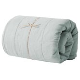 Aura By Tracie Ellis Maison Vintage Quilted Flax Linen &amp; Cotton King Coverlet