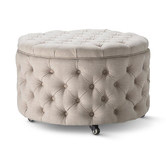Hyde Park Home Large Mushroom Jessica Storage Ottoman