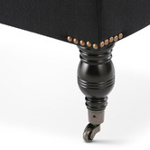 Hyde Park Home Black Ruby Storage Dressing Bench