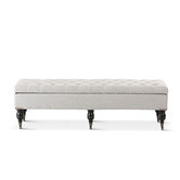 Hyde Park Home Large Taupe Ruby Storage Dressing Bench