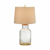Hyde Park Home Miranda Glass Fillable Lamp