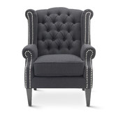 Hyde Park Home Black Duke Wingback Armchair