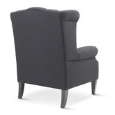 Hyde Park Home Black Duke Wingback Armchair
