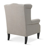 Hyde Park Home Taupe Duke Wingback Armchair | Temple & Webster
