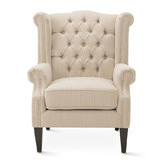 Hyde Park Home Wheat Duke Wingback Armchair
