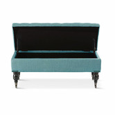 Hyde Park Home Teal Sophie Storage Dressing Bench