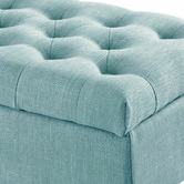 Hyde Park Home Teal Sophie Storage Dressing Bench