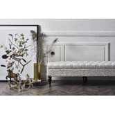Hyde Park Home Large Taupe Ruby Storage Dressing Bench