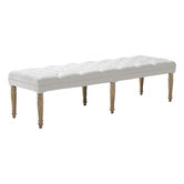 Hyde Park Home Linen White Hailey Dressing Bench