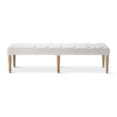 Hyde Park Home Linen White Hailey Dressing Bench