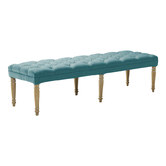 Hyde Park Home Teal Hailey Dressing Bench