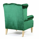 Hyde Park Home Emerald &amp; Oak Duke Wingback Armchair