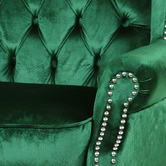 Hyde Park Home Emerald &amp; Oak Duke Wingback Armchair