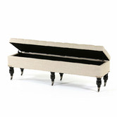 Hyde Park Home Large Latte Ruby Storage Dressing Bench
