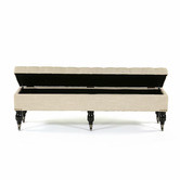 Hyde Park Home Large Latte Ruby Storage Dressing Bench