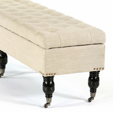 Hyde Park Home Large Latte Ruby Storage Dressing Bench