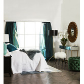 Hyde Park Home Large Emerald Emma Storage Ottoman