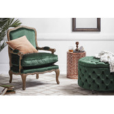 Hyde Park Home Large Emerald Emma Storage Ottoman