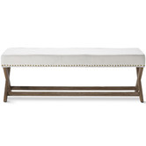 Hyde Park Home White Amalfi Dressing Bench