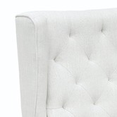 Hyde Park Home Linen White Isla Wingback Rocking Chair