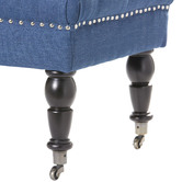 Hyde Park Home Navy Emilie Upholstered Dressing Bench
