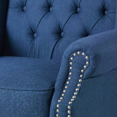 Hyde Park Home Navy Royale Wingback Armchair