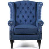 Hyde Park Home Navy Royale Wingback Armchair