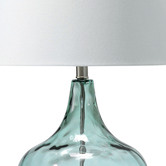 Hyde Park Home Misty Aqua Glass Teardrop Table Lamp