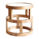 Hyde Park Home 2 Piece Lena Glass-Top Nesting Side Table Set