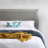 Hyde Park Home Wolf Grey Diablo Bedhead with Slipcover