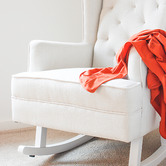 Hyde Park Home Linen White Isla Wingback Rocking Chair
