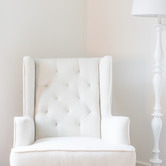 Hyde Park Home Linen White Isla Wingback Rocking Chair