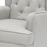 Hyde Park Home Taupe Isla Wingback Rocking Chair