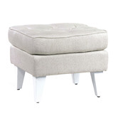 Hyde Park Home Taupe Isla Fabric Ottoman