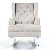 Hyde Park Home Taupe Isla Wingback Rocking Chair