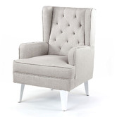 Hyde Park Home Taupe Isla Wingback Rocking Chair