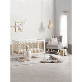 Hyde Park Home Taupe Isla Wingback Rocking Chair