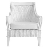 Hyde Park Home White Fester Rattan Lounge Chair