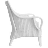 Hyde Park Home White Fester Rattan Lounge Chair