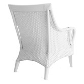 Hyde Park Home White Fester Rattan Lounge Chair