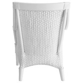 Hyde Park Home White Fester Rattan Lounge Chair