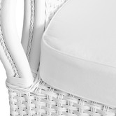 Hyde Park Home White Fester Rattan Lounge Chair