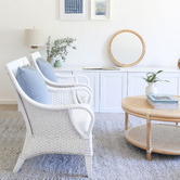Hyde Park Home White Fester Rattan Lounge Chair