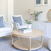 Hyde Park Home White Fester Rattan Lounge Chair