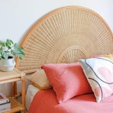 Hyde Park Home Natural Marianna Rattan &amp; Wicker Bedhead