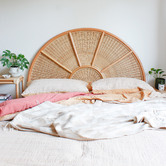 Hyde Park Home Natural Marianna Rattan &amp; Wicker Bedhead