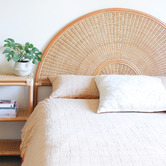 Hyde Park Home Natural Marianna Rattan &amp; Wicker Bedhead