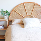 Hyde Park Home Natural Marianna Rattan &amp; Wicker Bedhead
